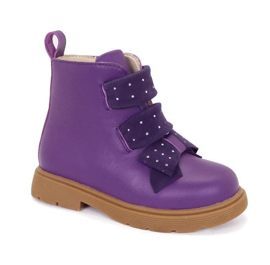 Purple Leather Boots